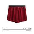 Solid colour men's polyester boxer briefs in six colour options showing mid-waist design