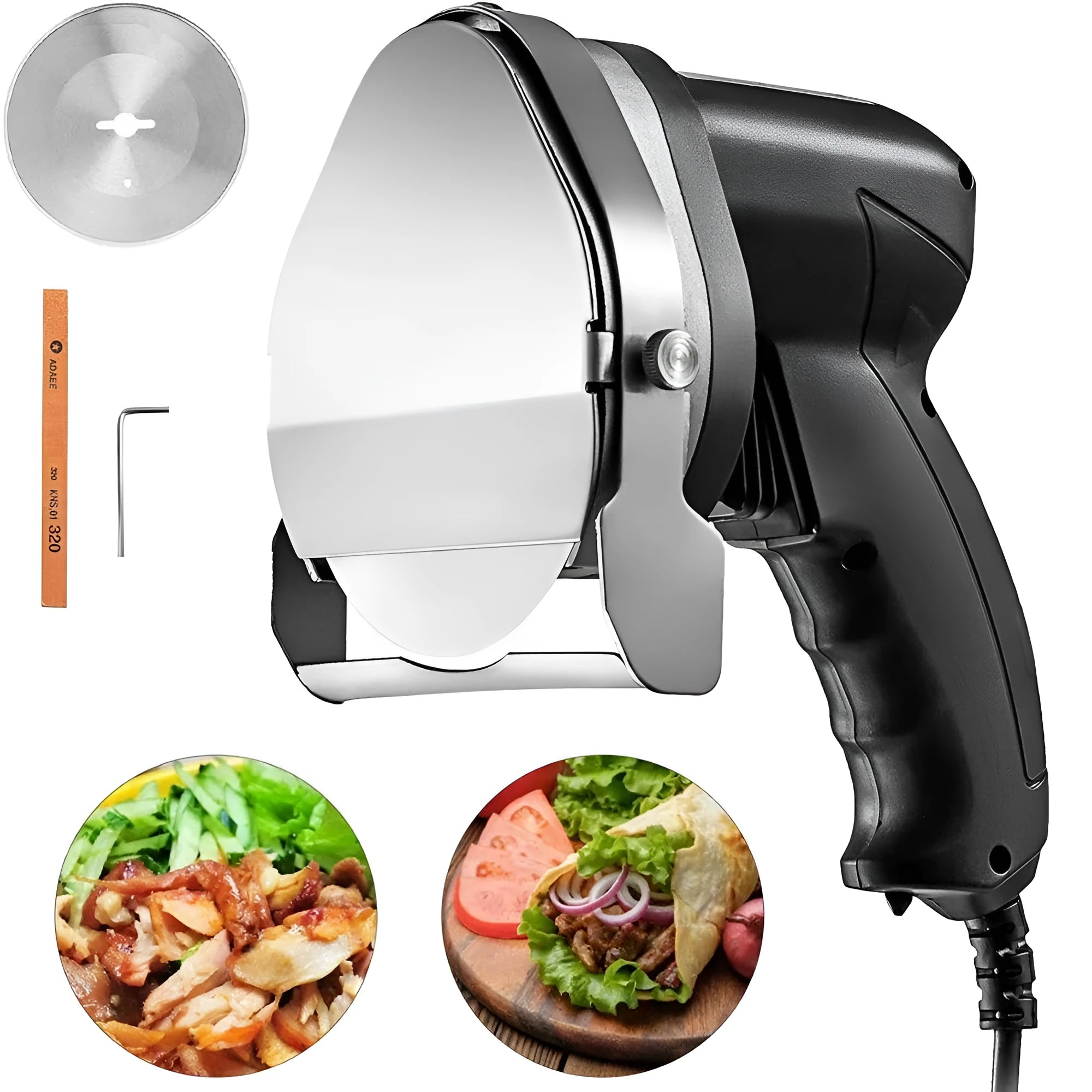 Black electric meat cleaver for KS-100E barbecue machine with 80W motor