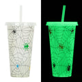 720ml Halloween luminous straw cup in PP plastic with six color options