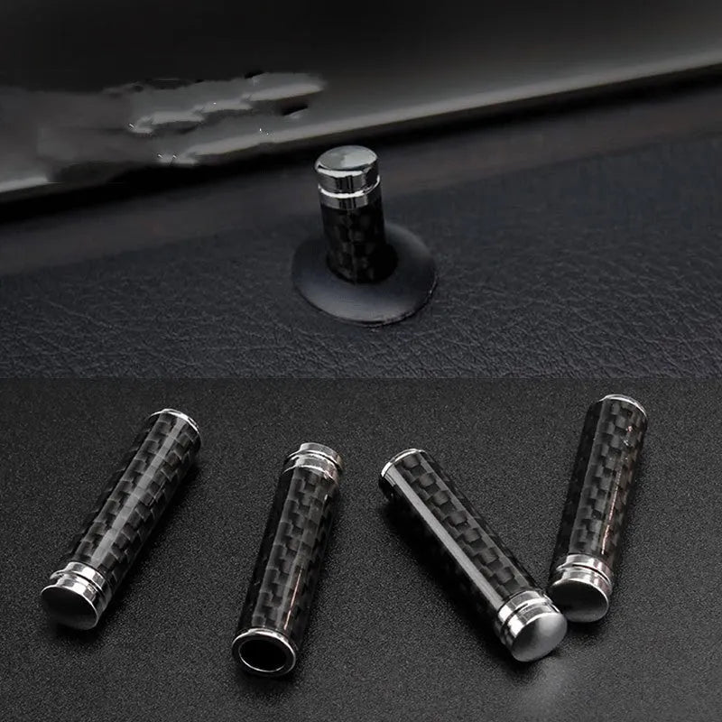 Black carbon fiber and metal universal door lift decorative cover body for car handle replacement
