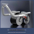Automatic rebound abdominal wheel and lock edge yoga mat exercise set in coordinating colours