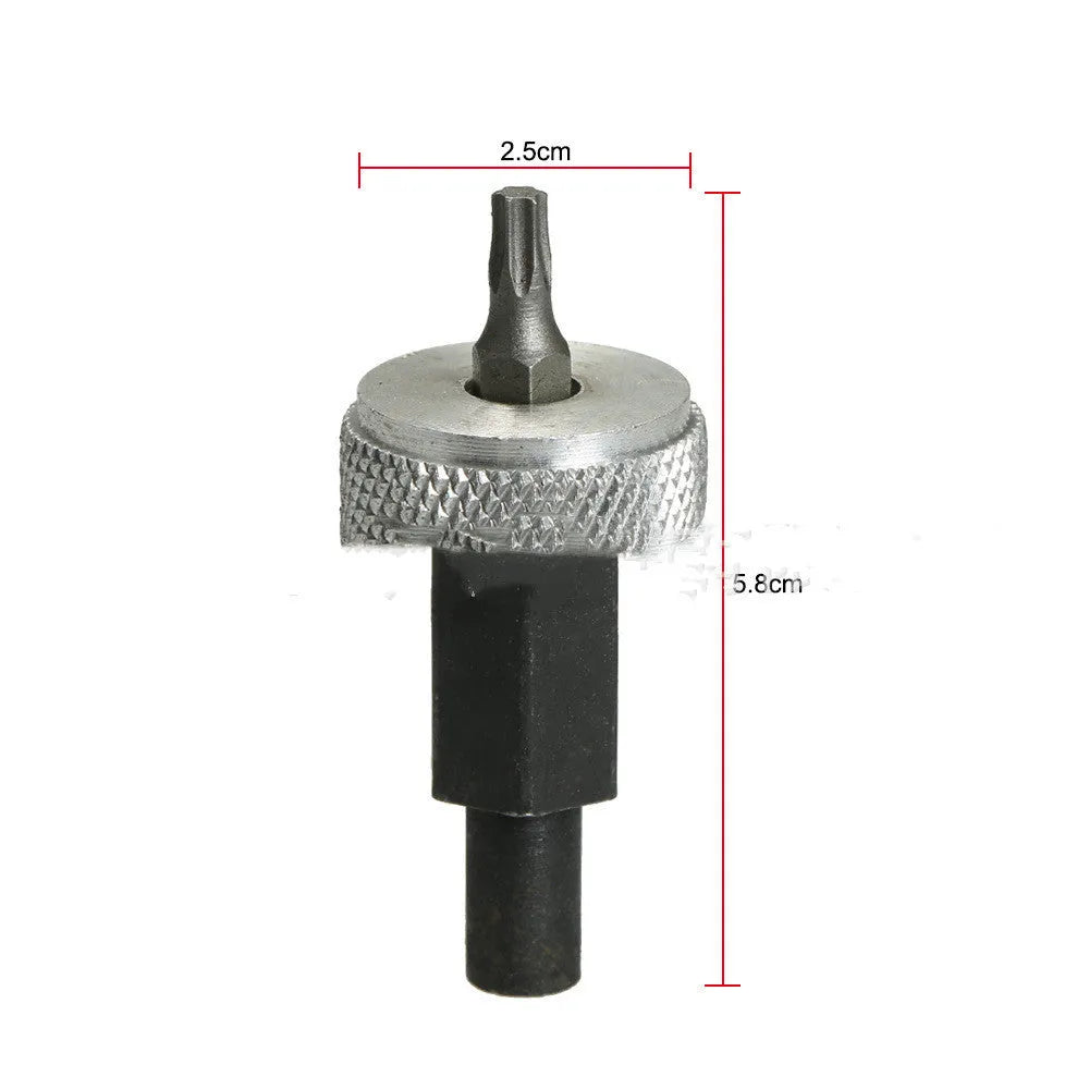 Ignition module wrench tool with carbon steel handle and knurled aluminium knobs for automotive repair