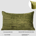 Antique-style quilted cushion with mercerized velvet embossing point texture in green, red, mocha, or orange
