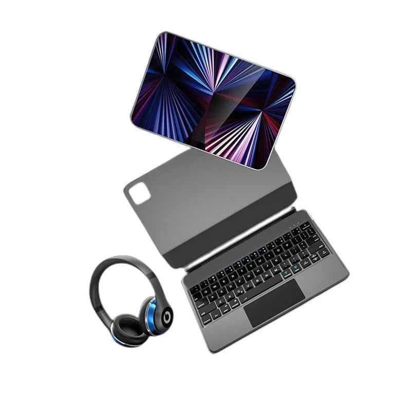 11-inch magnetic Bluetooth keyboard cover with protective sleeve for iPad Pro and iPad Air tablets