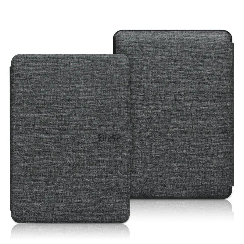 Linen leather texture magnetic closure hard case for Kindle Paperwhite in multiple colour options