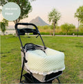 Pure cotton pet stroller cushion set with removable towel, cushion and pillow in floral pattern