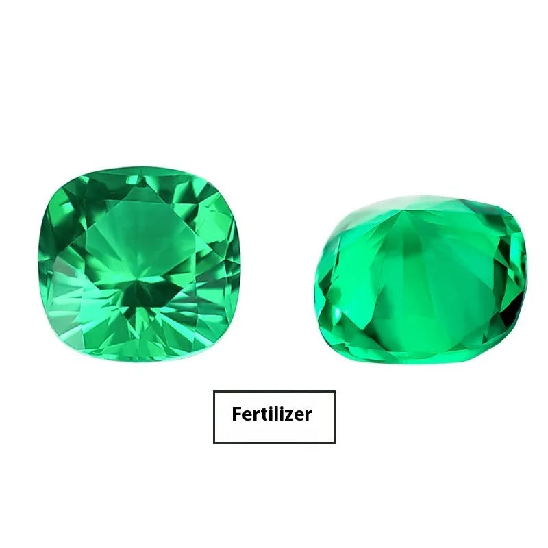 Columbian green cultivated emerald loose stone in round and emerald cut shapes for jewellery making