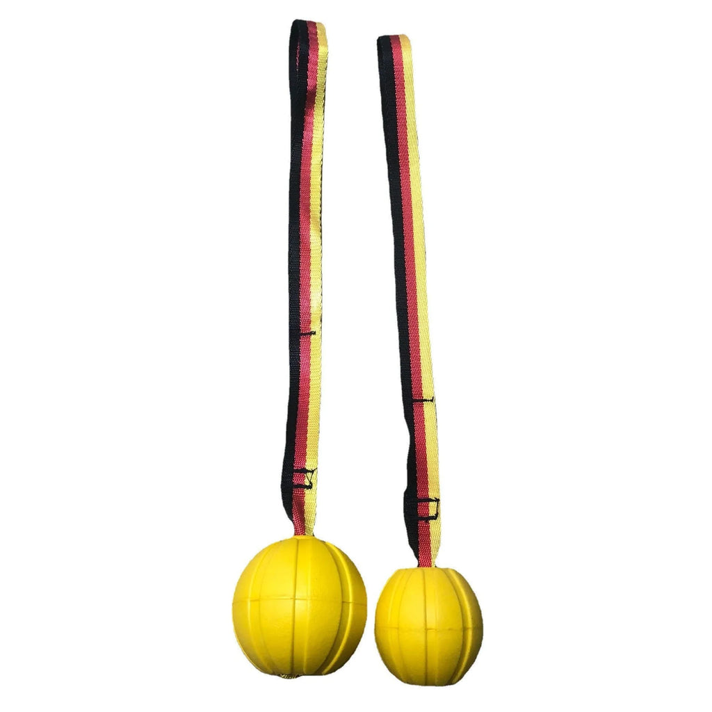 Floating EVA dog training tether ball in camouflage colour with attached string