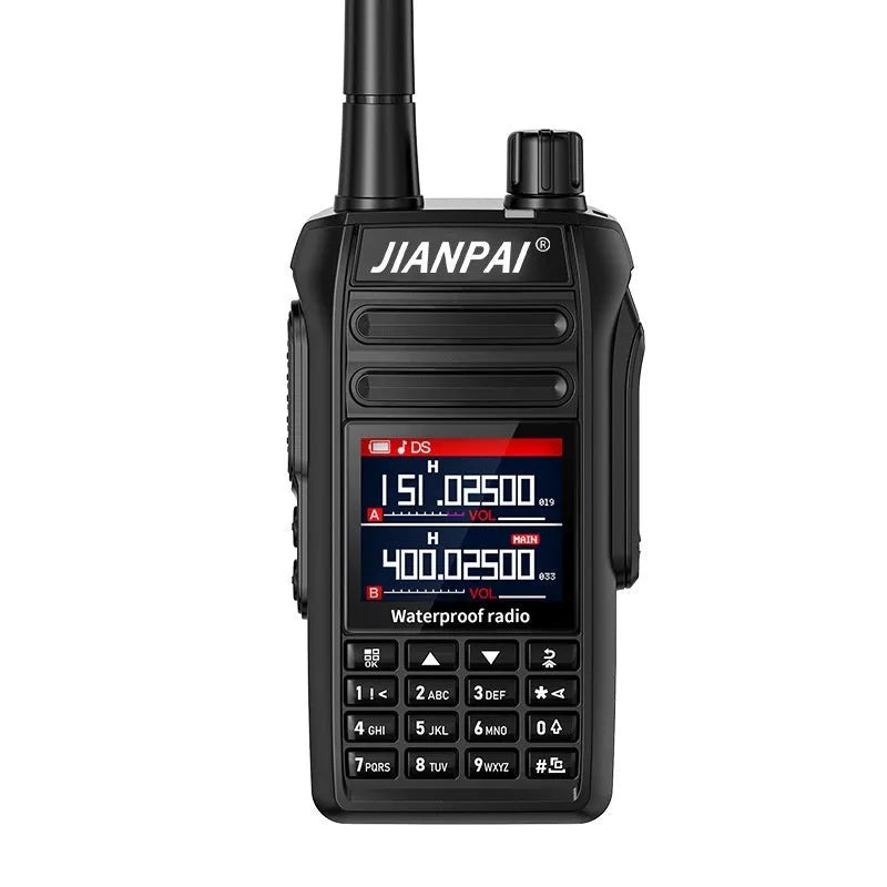 Black interphone aviation full band motorcycle communication headset with waterproof dustproof properties