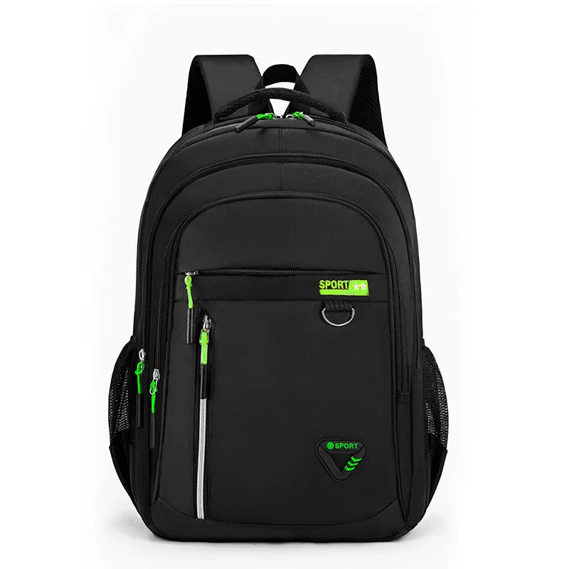 Men's Oxford cloth business computer backpack, 20-35L expandable, 32x14x47cm, black blue orange green