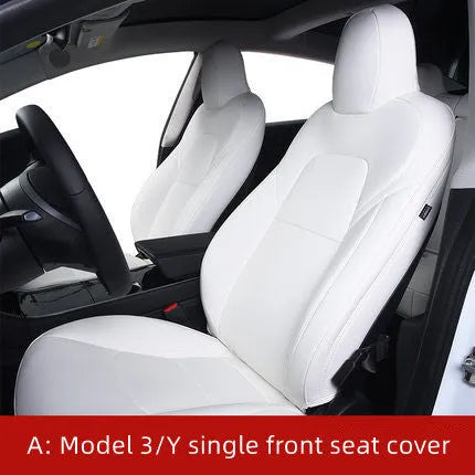 Tesla Model 3 and Y dedicated PVC/Chloroprene car seat cover package in black or white