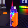 Colourful luminous radish lighter in orange purple green options with wind resistance
