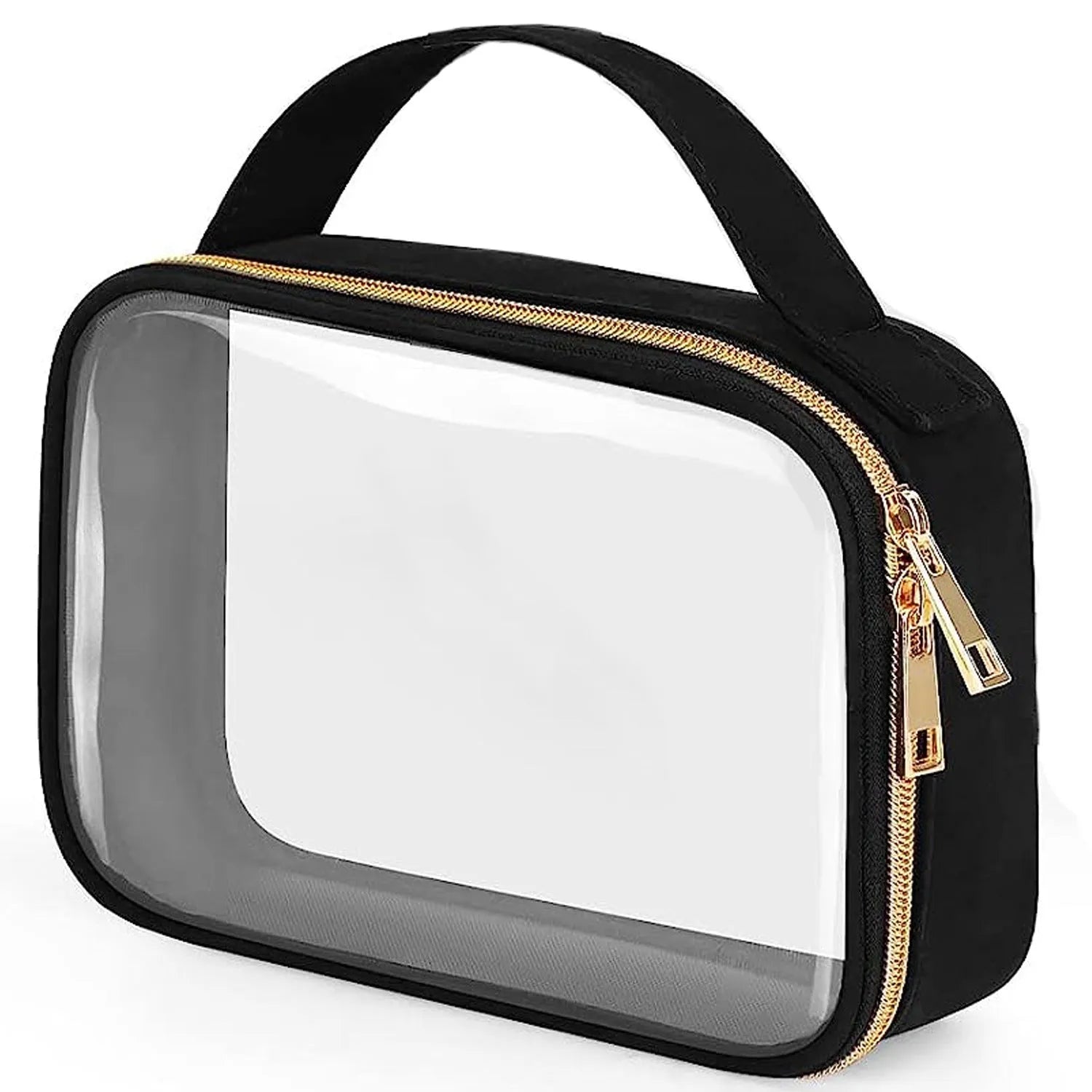 Transparent PVC wash bag with shoulder chain in multiple colour options