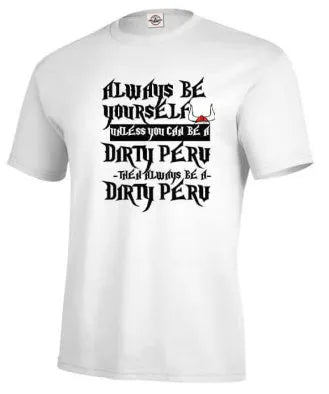 Men's white short sleeve casual top with printed design, straight cut, pullover style