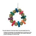 Hamster chew toy with Applewood rod and decorative straw ball ring for small animals