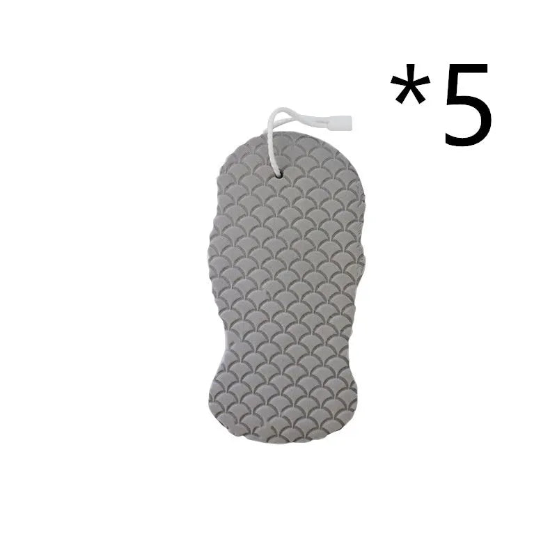 3D fish scale pattern bath sponge in white, grey, pink or light blue colours for body exfoliation