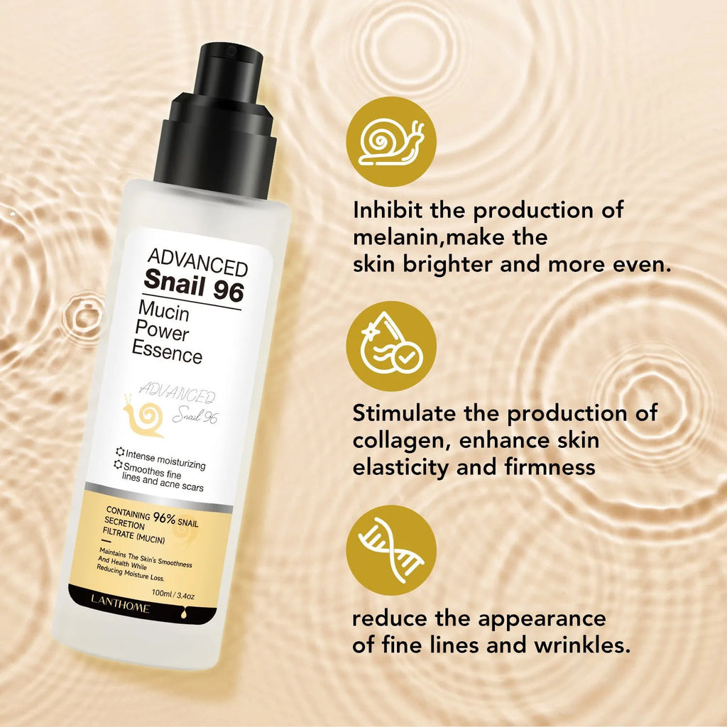 100ml snail snail serum moisturising facial essence liquid bottle