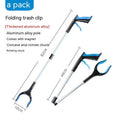 Blue plastic and aluminium alloy sewer pliers clip tool on a work surface.