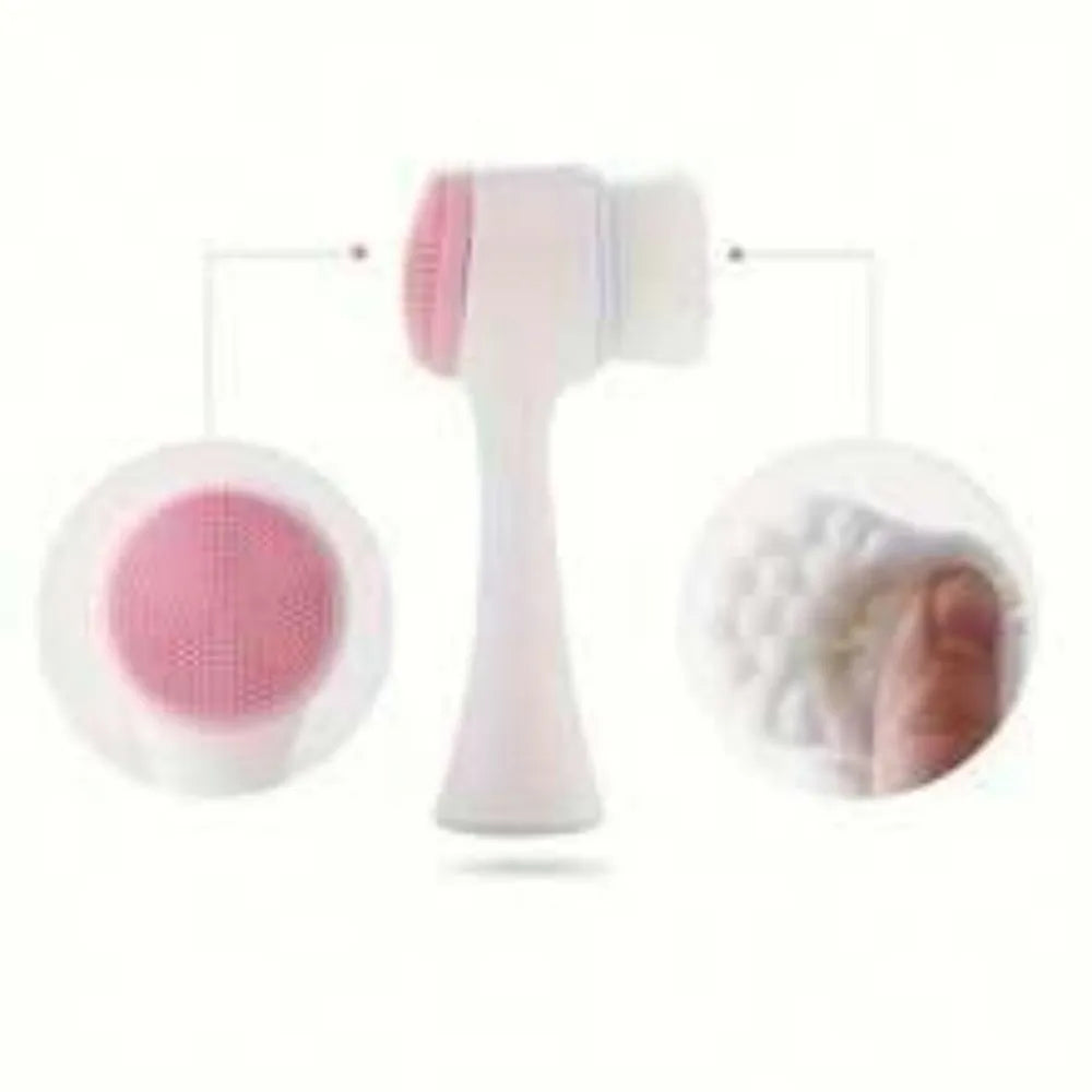 Blue pet paw brush with soft nylon bristles for grooming dogs and cats