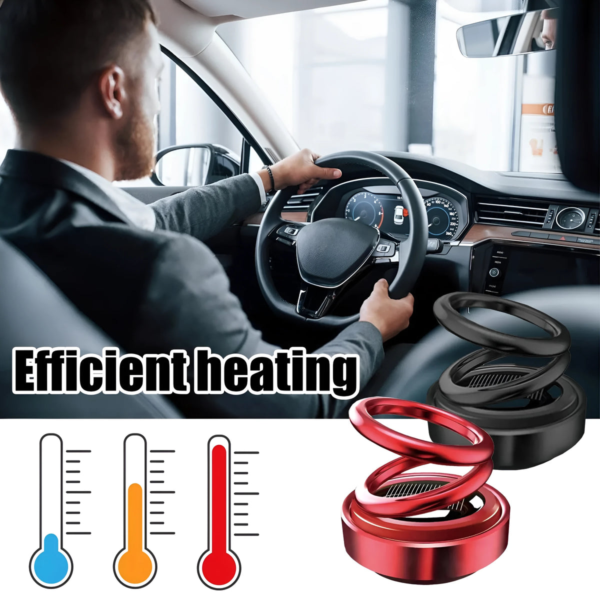 Portable miniature car radiator with 5.1x6cm dimensions in black or red colour with fragrance compartment