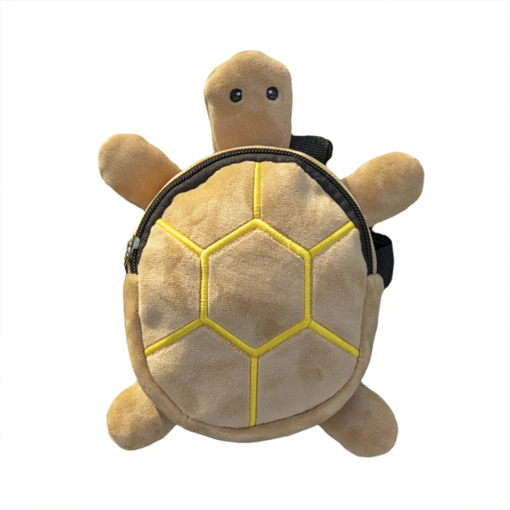 Cartoon turtle shape dog backpack harness vest in velvet material with no-pull design and self carrier function