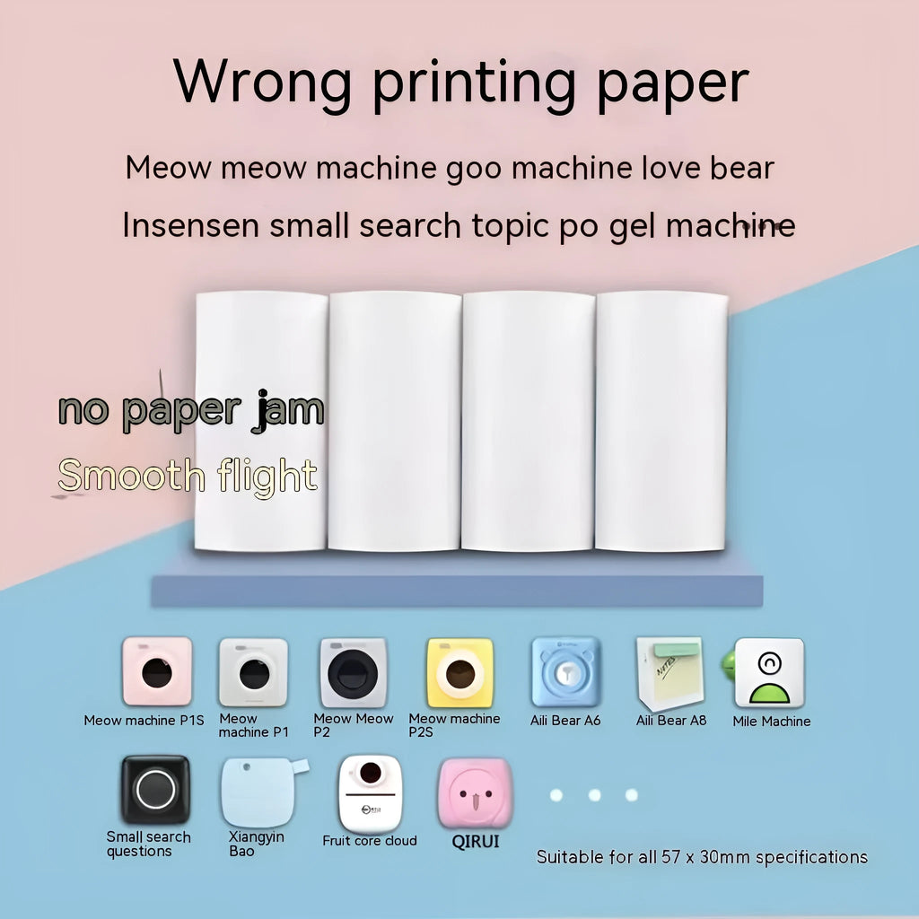57x30mm thermal printing paper rolls for student wrong question printers and cash registers