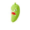 Bitter melon and chili pepper shaped dog chew toys with squeakers for teeth cleaning and boredom relief