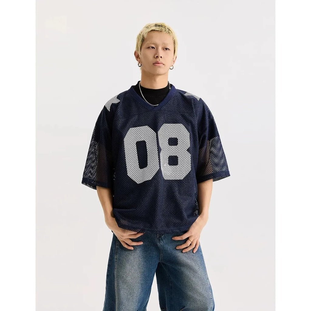 Black letters print half sleeve shirt loose pullover style casual top