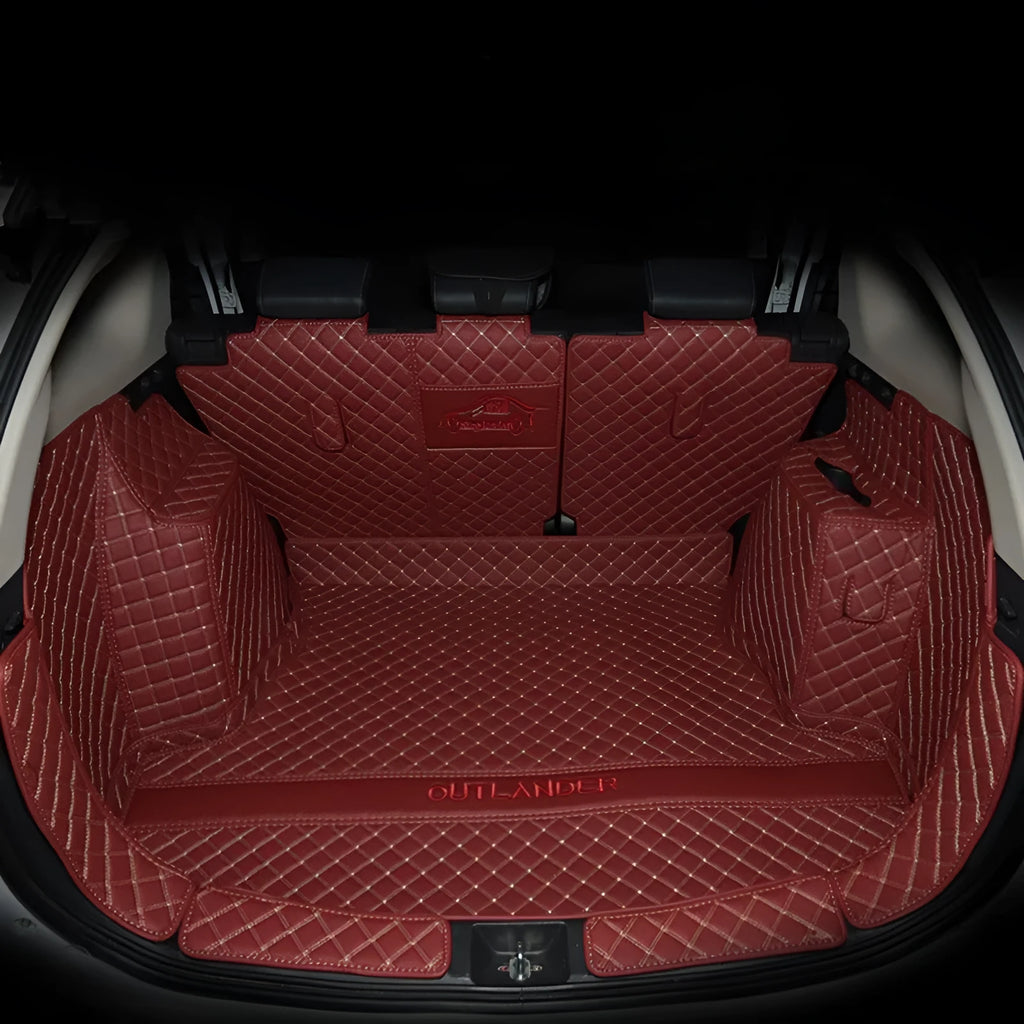 Mitsubishi Outlander boot liner mat with 3D raised edges in a non-slip TPE XPE material.
