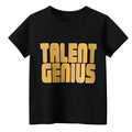 Men's black geometric print short sleeve pullover with loose fit and regular sleeves