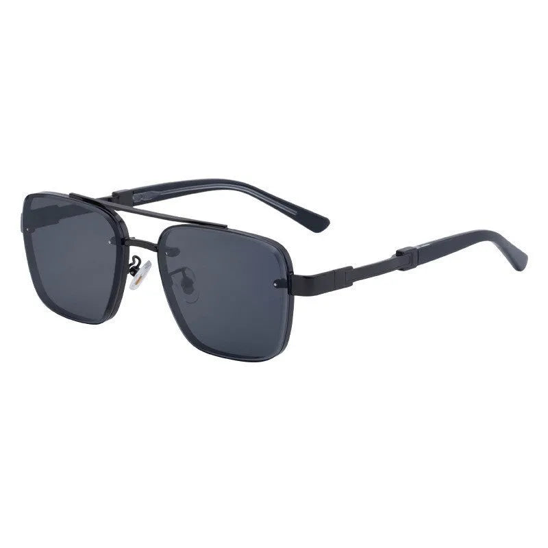 Men's vintage style sunglasses with UV protection in a European American design on a PC frame.