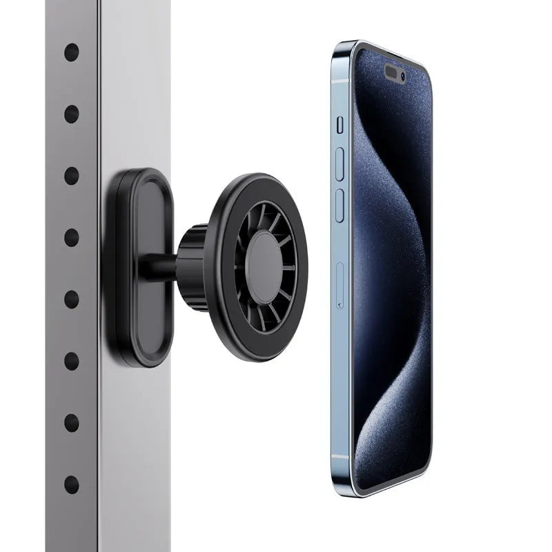 Double-sided magnetic photography base bracket in universal plastic with magnetic clip design