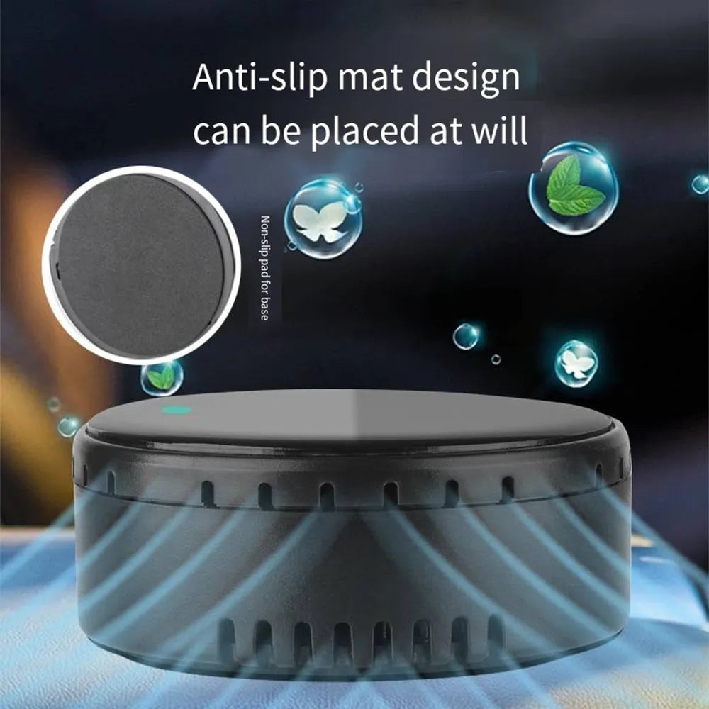 Solar-powered car mounted air humidifier in black, gold or red with adjustable mist control