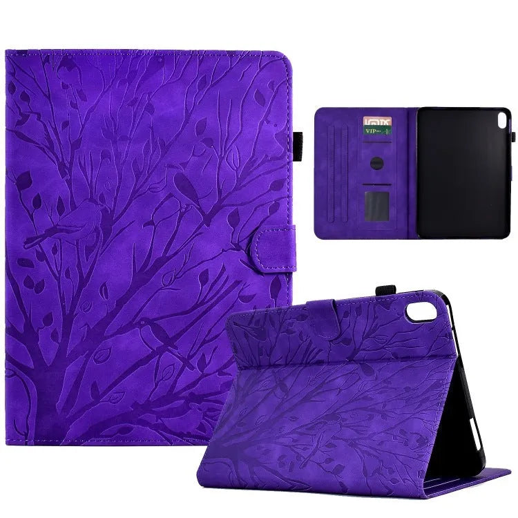 Imitation leather tablet protective case in multiple colours with a built-in bracket stand.