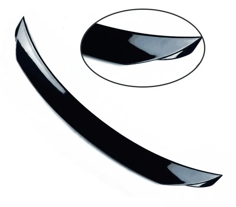 Mazda 3 Axela Exela modified sports tail trim bright black large fixed wind surround blade