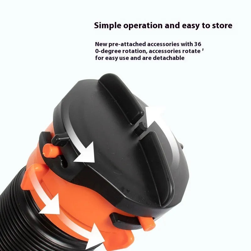 90-degree rotary elbow joint accessory for flexible sewage hose connection.