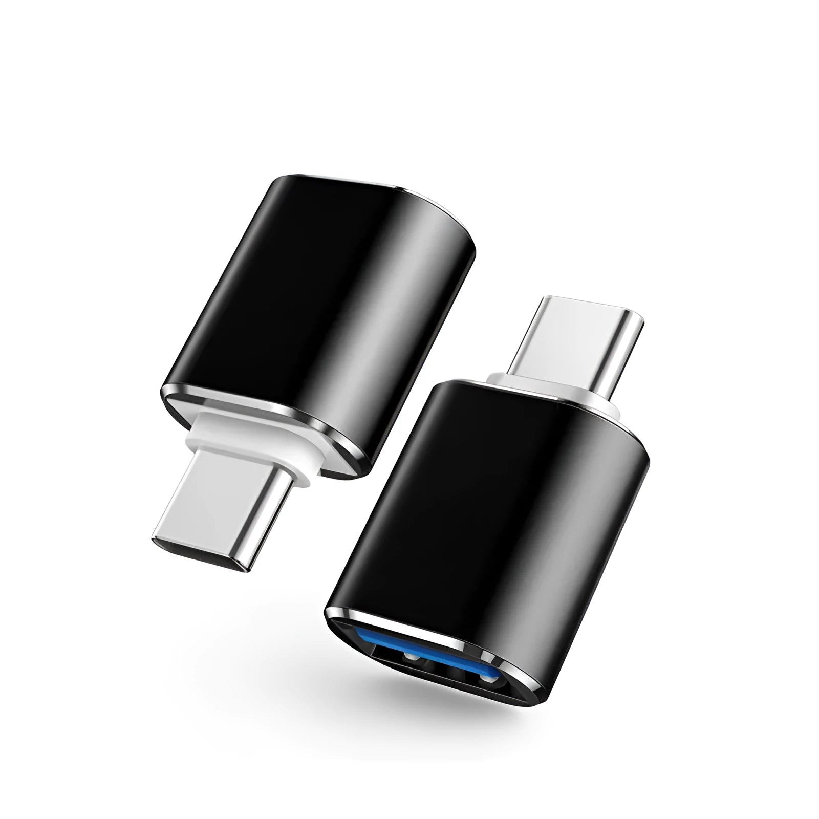 Type-C OTG adapter converter USB-C to USB-A in black silver gold colours