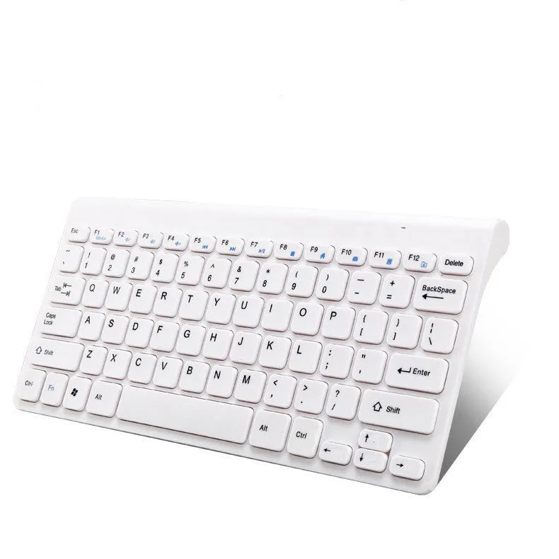 Black and white wireless keyboard and mouse set with 2.4GHz receiver showing 10m range