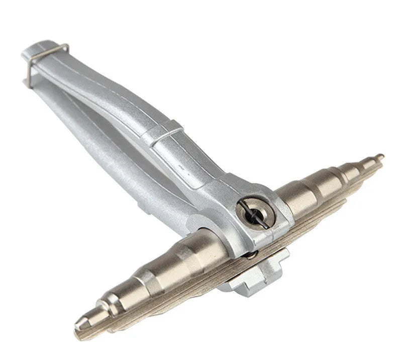 Manual tube expander tool for 6-22mm refrigeration pipes in black or silver finish