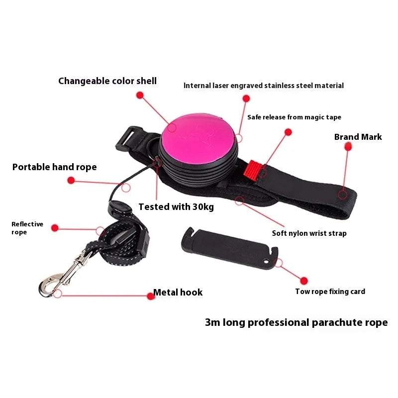 3 metre explosion-proof automatic retractable dog leash in six colour options