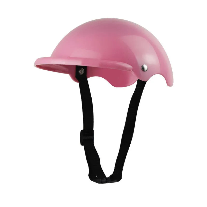 Small S size plastic pet helmet in pink, black, yellow, or green for dogs and cats