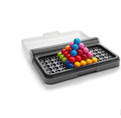 Colourful kids toys set with soft blocks, stacking rings, animal figures, and an activity board on a white background