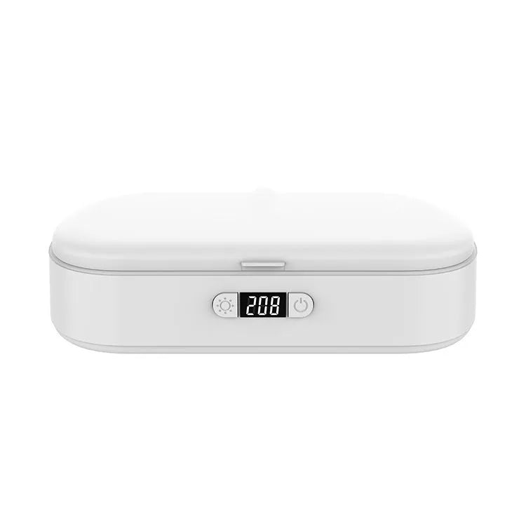 White ABS plastic UV wireless disinfection box for phones and toothbrushes