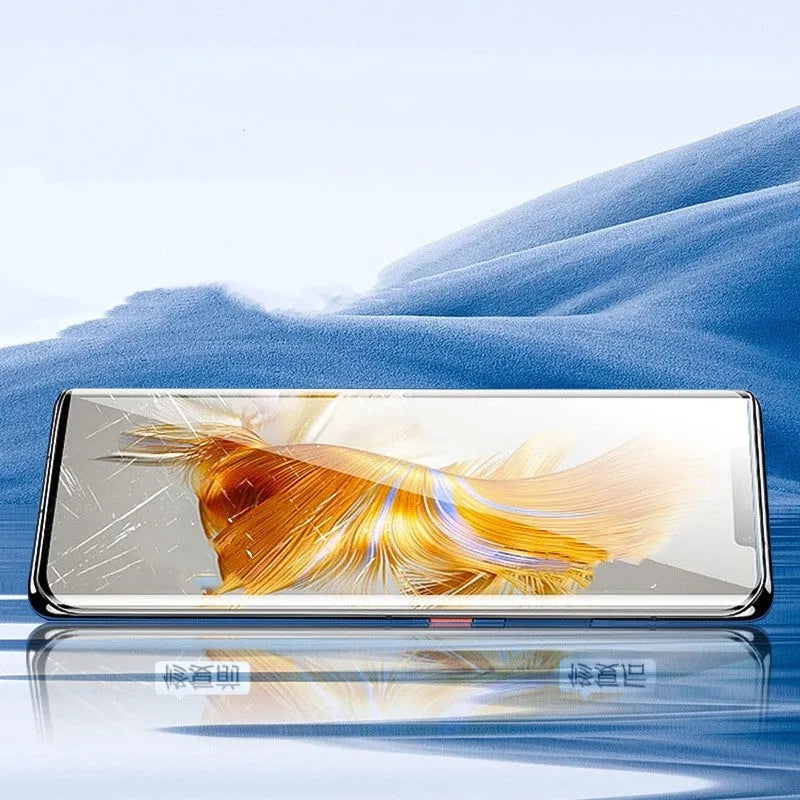 Flexible TPU screen protector for Huawei Mate60 phone with anti-fingerprint coating.