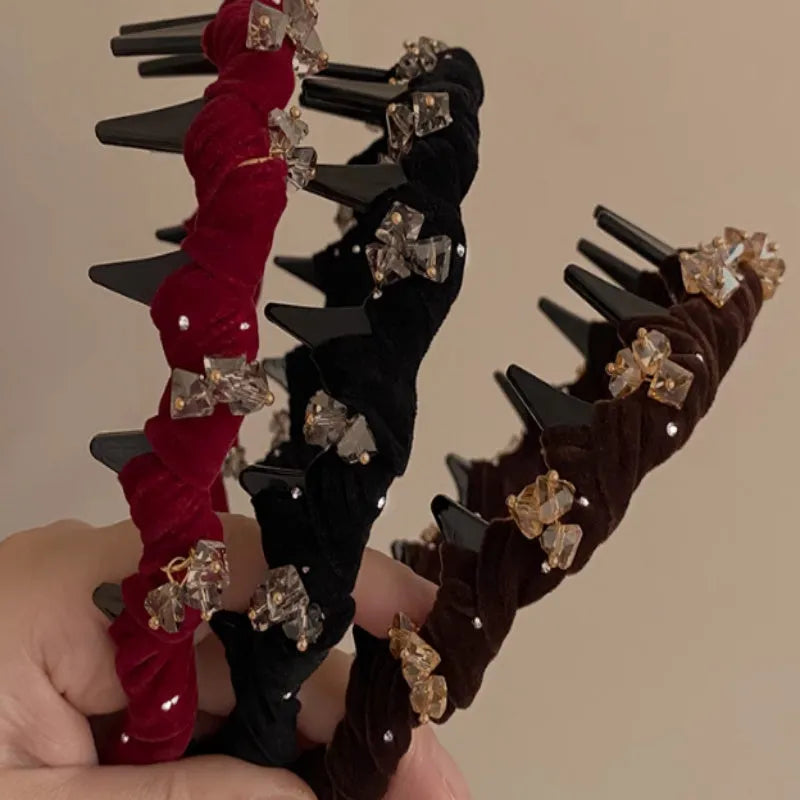 French velvet hair bundle with crystal wave pressing and non-slip design in available colour options