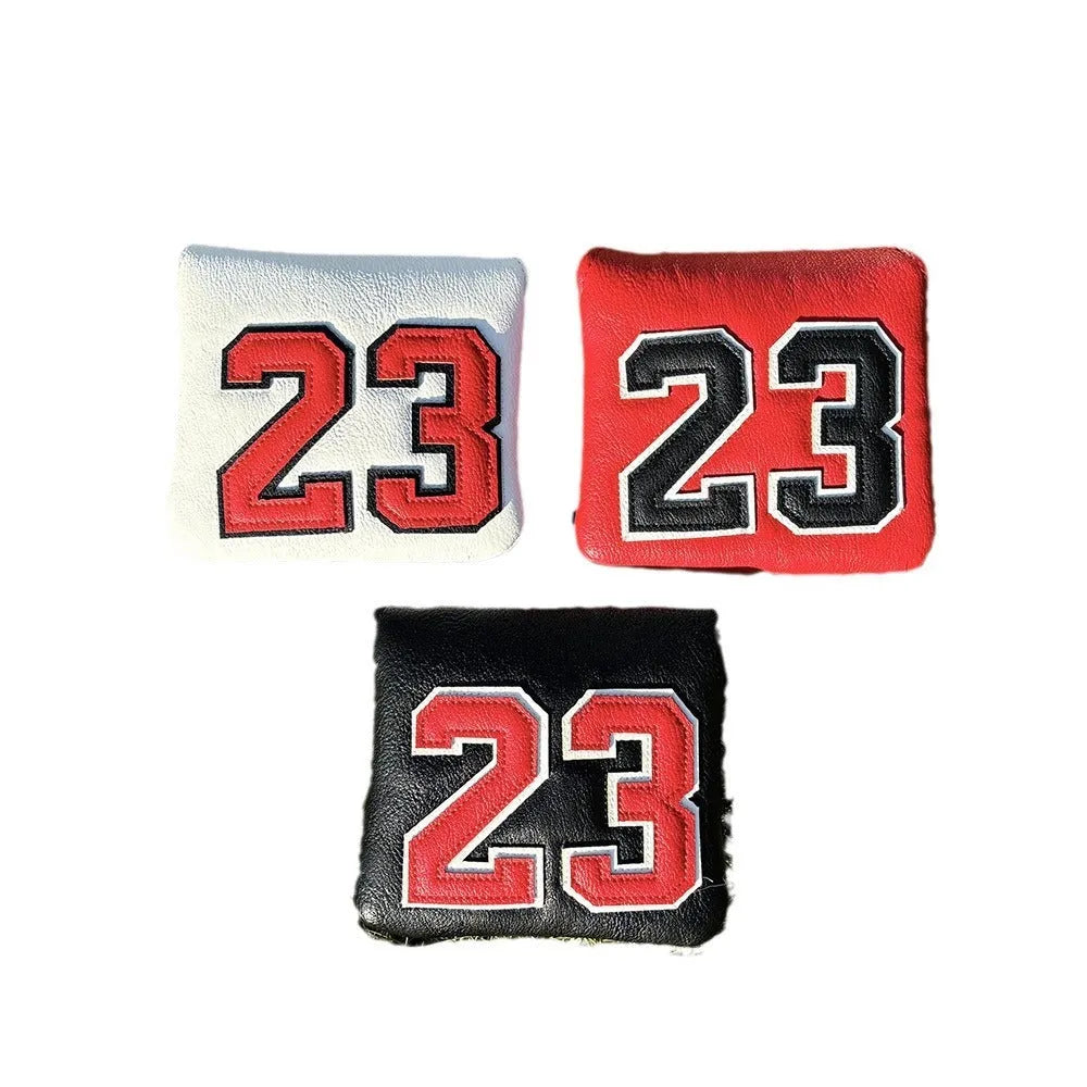 Ram golf headcover set showing chicken leg, 1, 3, 5, UT, and square putter covers in chosen colour.