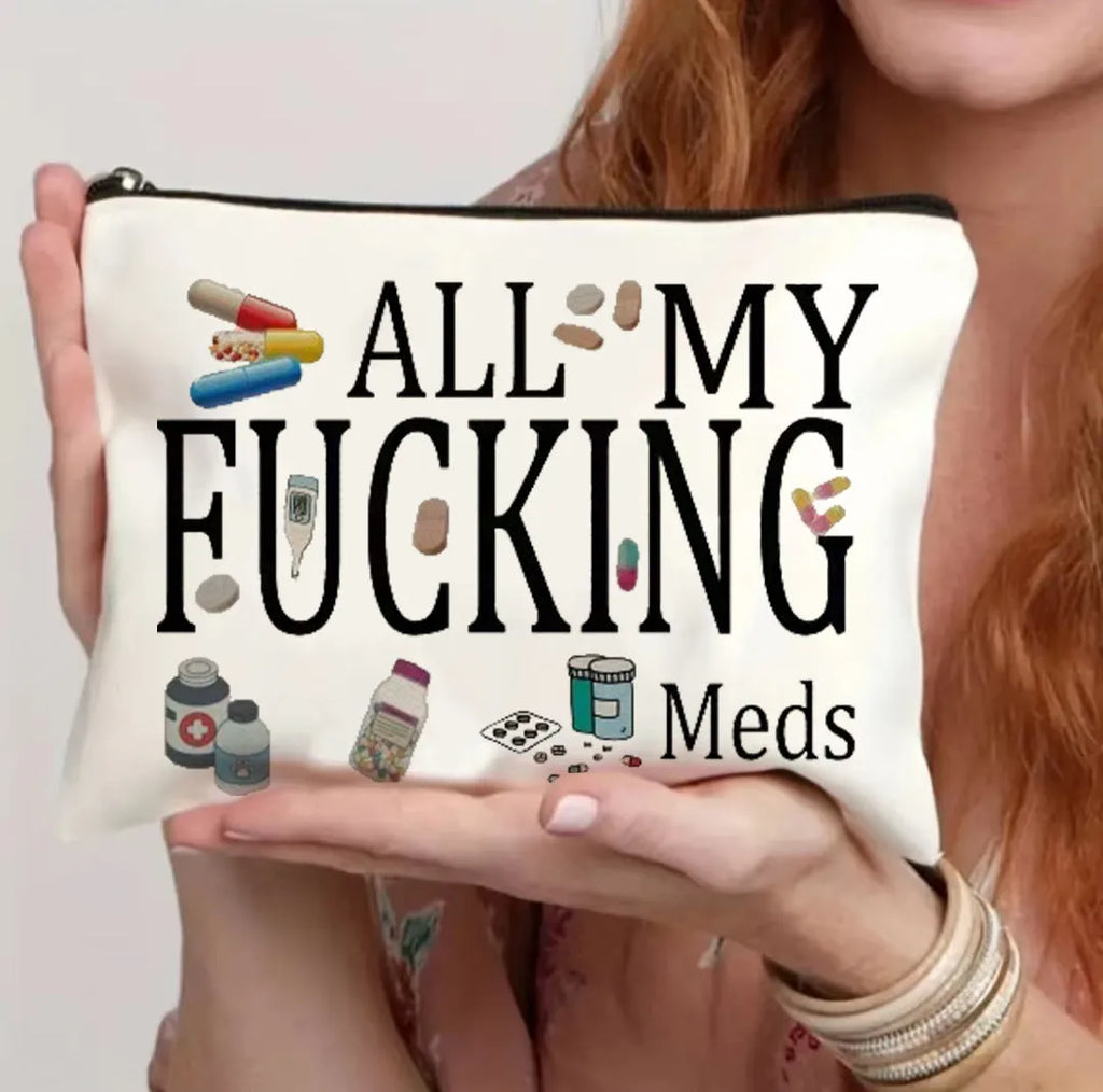 Canvas zipper polyester cosmetics bag shown in one of five available colours