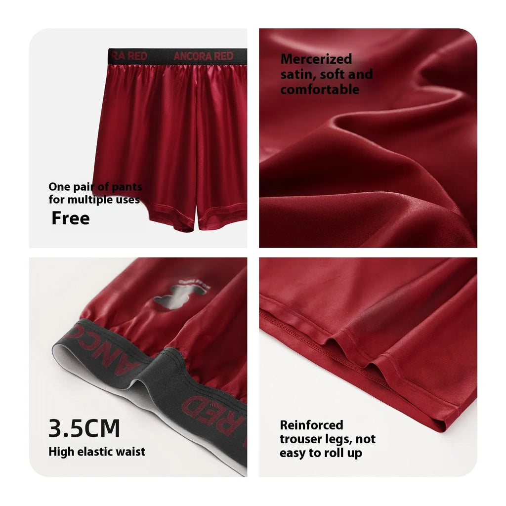 Solid colour men's polyester boxer briefs in six colour options showing mid-waist design