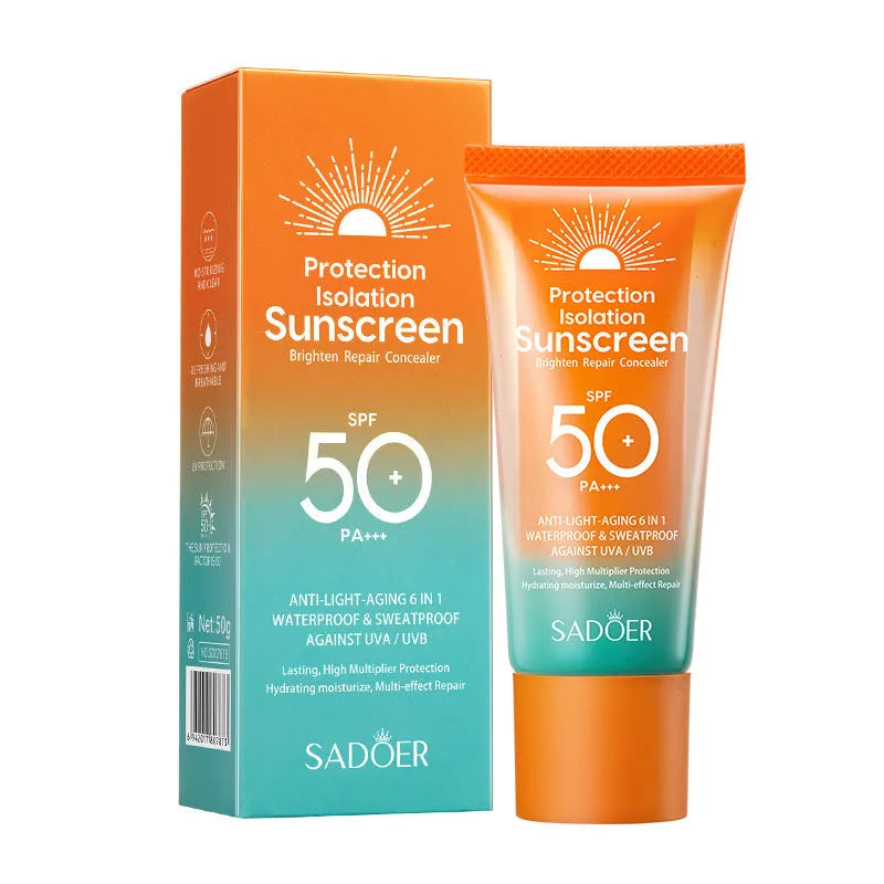 Double tube multi-effect repair isolation sunscreen 50g with primer properties