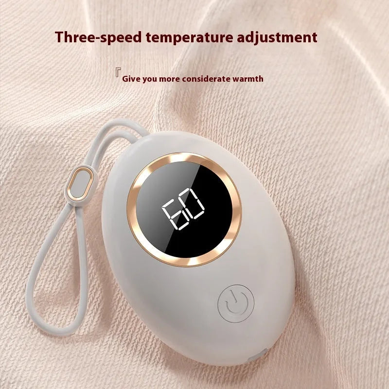 USB-powered hand warmer power bank with digital display in one of six colour options